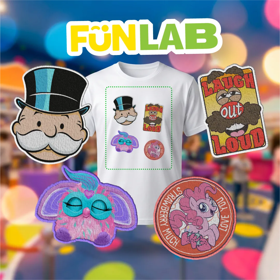 Crie algo único! Personalize sua camiseta com patches do seu personagem favorito.